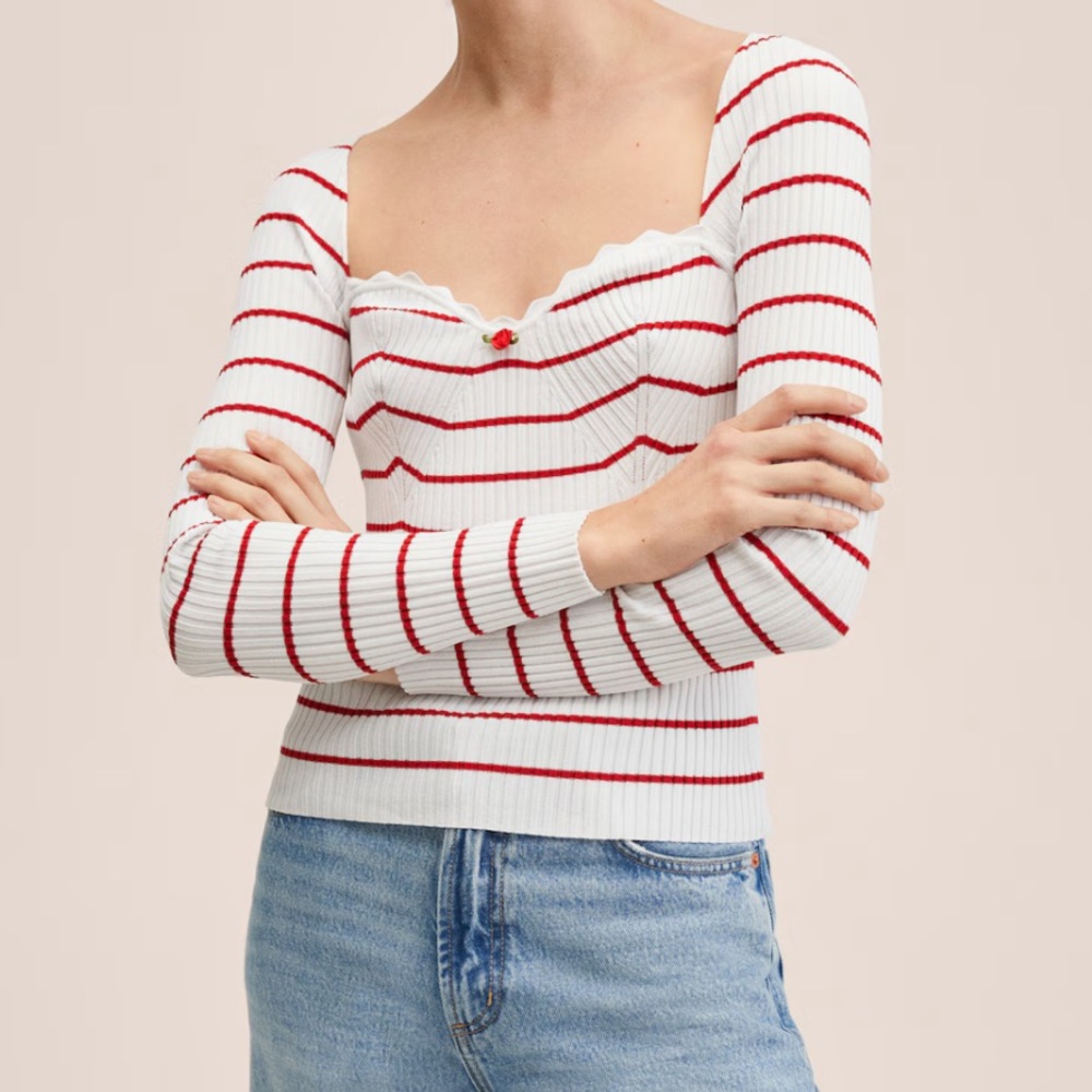 Mango Ribbed knit sweater
